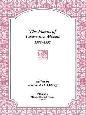 cover image of The Poems of Laurence Minot, 1333-1352